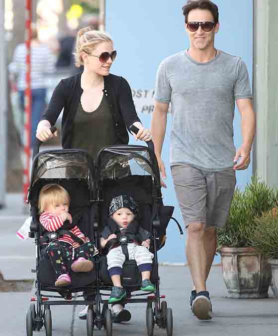 Stephen Moyer outing with her husband Stephen Moyer and children.